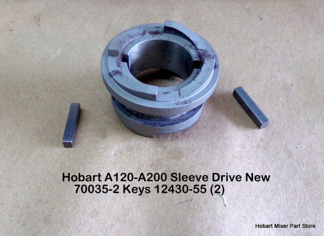 Sleeve Drive for Hobart A120 & A200 Mixers. Replaces 70035-2. Comes with 2 Keys.