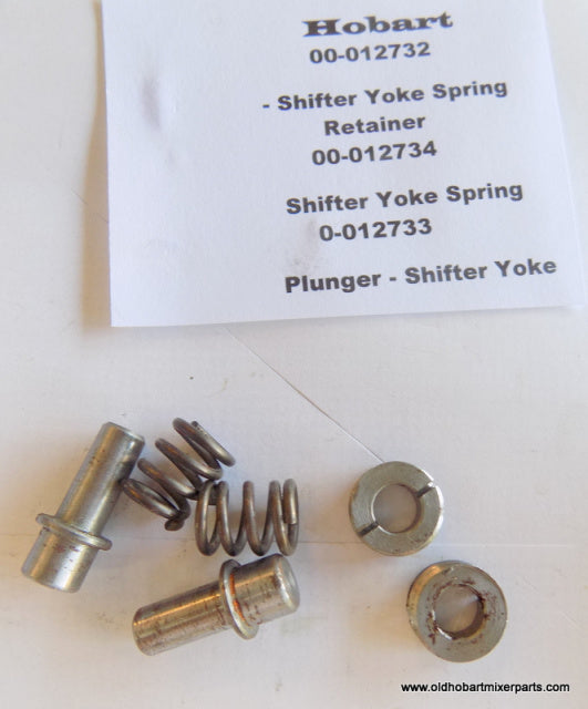 Shifter Yoke Plunger Kit for Hobart A120, A200 Mixers. Replaces 00-012733, 00-012734, 00-012732.