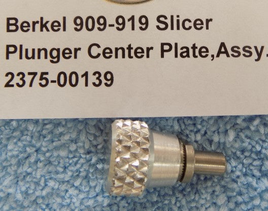 Plunger Center Plate Assembly for Berkel 909, 919 Slicers. Replaces 2375-00139.