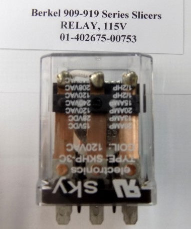 Relay for Berkel 909 & 919 Meat Slicers. Replaces 01-402675-00753