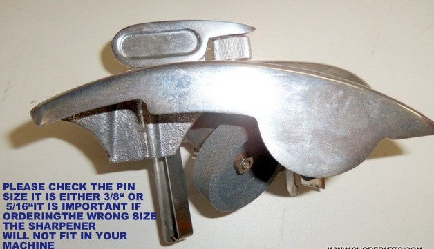 Sharpener with Aluminum Cover and 5/16" Pin for Berkel 909 & 919 Slicers. Replaces 4675-1081.