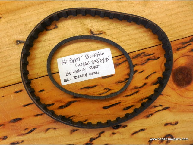 Hobart 8145 and 84145 Buffalo Chopper Drive Belt 116634 and Timing Belt BV-13-21