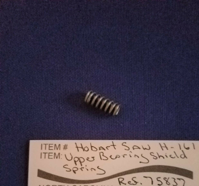 Upper Bearing Shield Spring for Hobart 5514 & 5614 Model Meat Saws. Replaces 75837