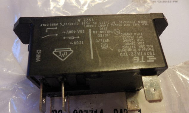 2-Pole Relay for Hobart 2612, 2712, 2812, 2912 Slicers. Replaces 00-087714-042-1