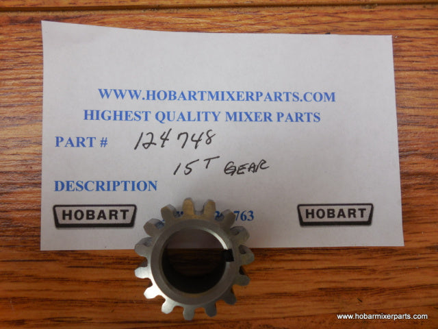 Worm Wheel 15 Tooth Gear 124748 for Hobart A120 and A200 Mixer