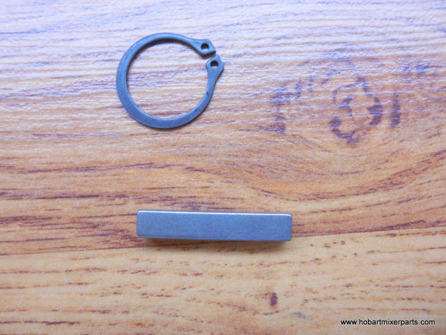 Agitator Shaft Retaining Ring RR-4-18 or RR-004-18 and Key R-12430-55 or 00-012430 -00055 for Hobart A200 Mixer