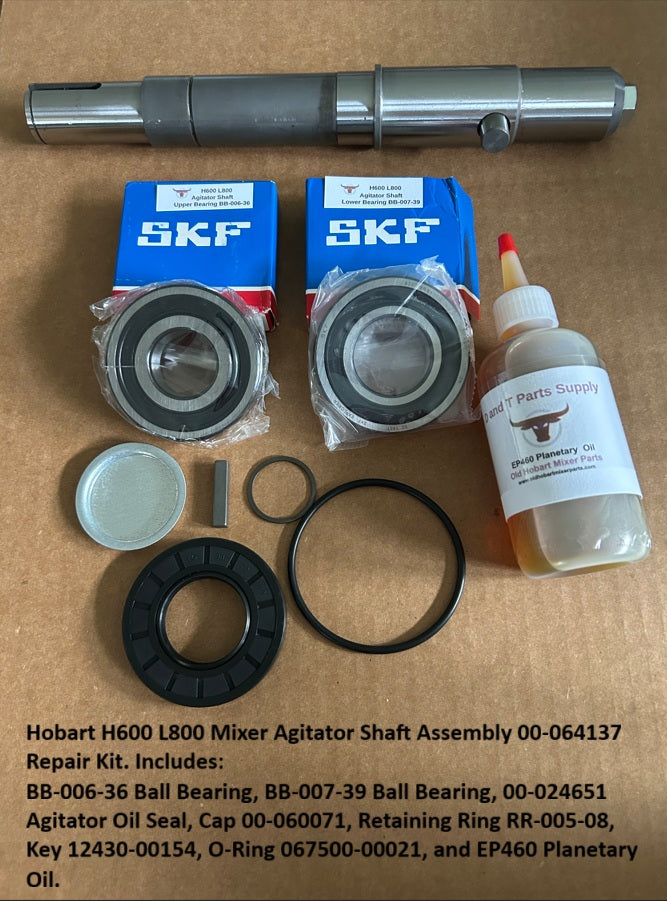 Hobart H600 L800 Mixer Agitator Shaft Assembly 00-064137 Repair kit