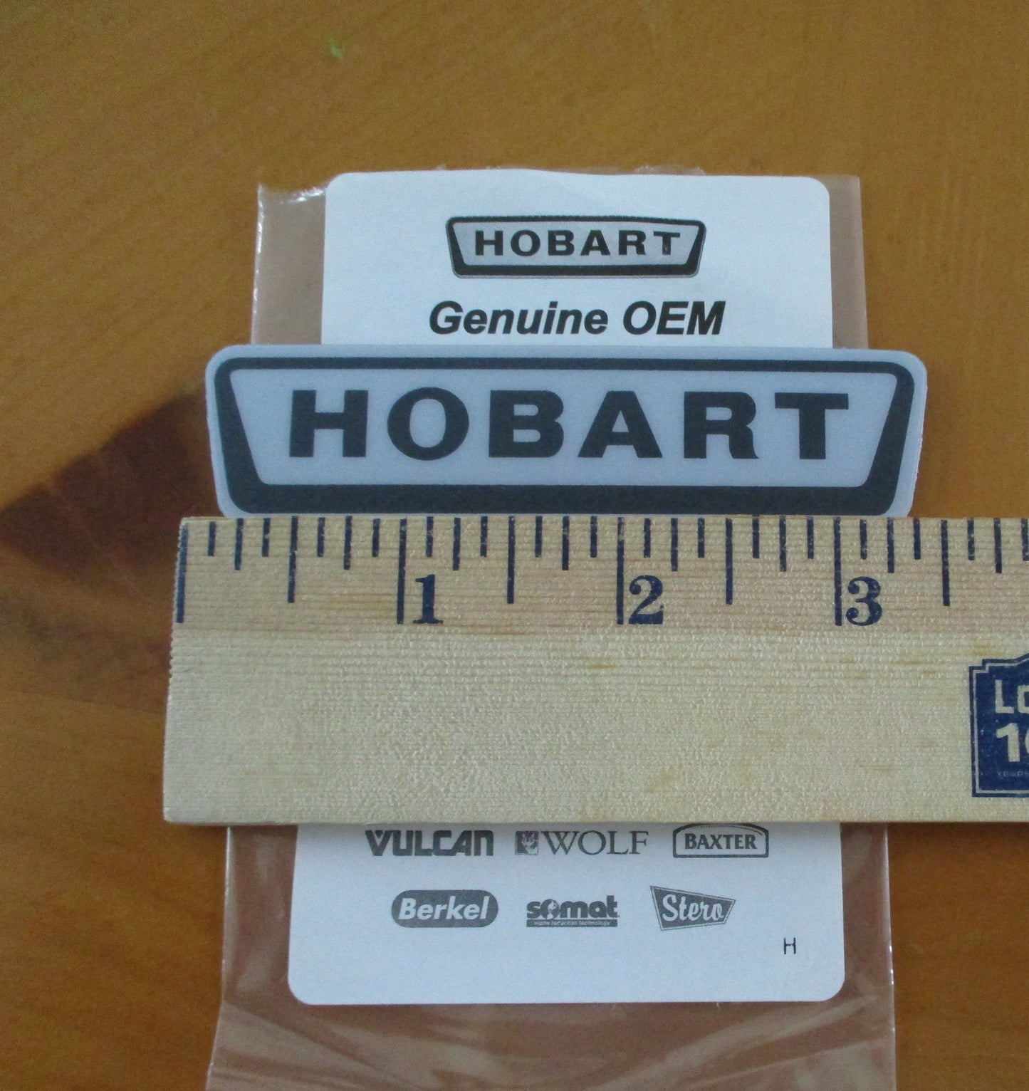 Small Hobart 3 1/2" X 7/8" Local Decal Sticker for Hobart Machines.00-477740.