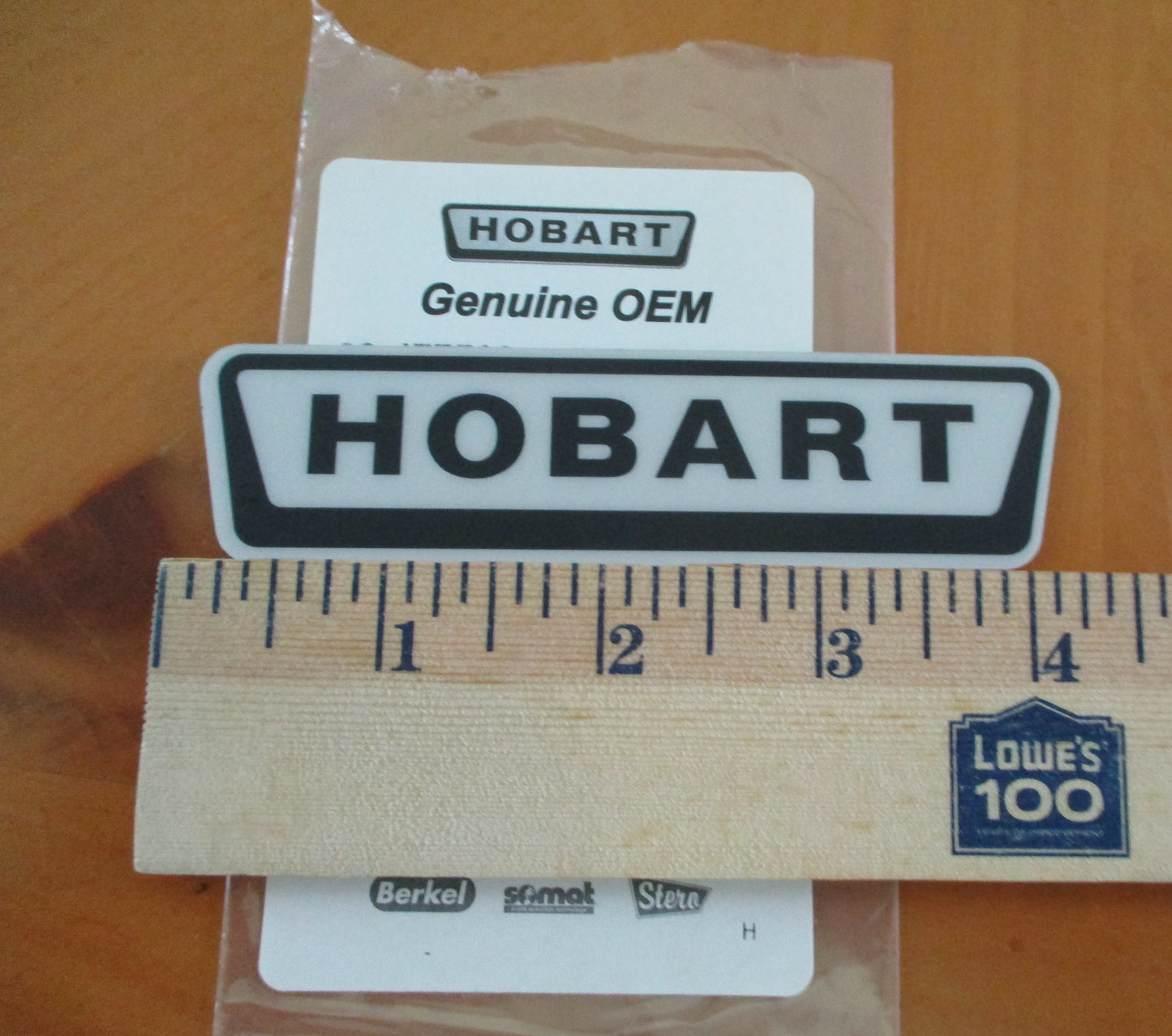Hobart 4 1/4" X 7/8" Local Decal Sticker for Hobart Machines. 00-477739