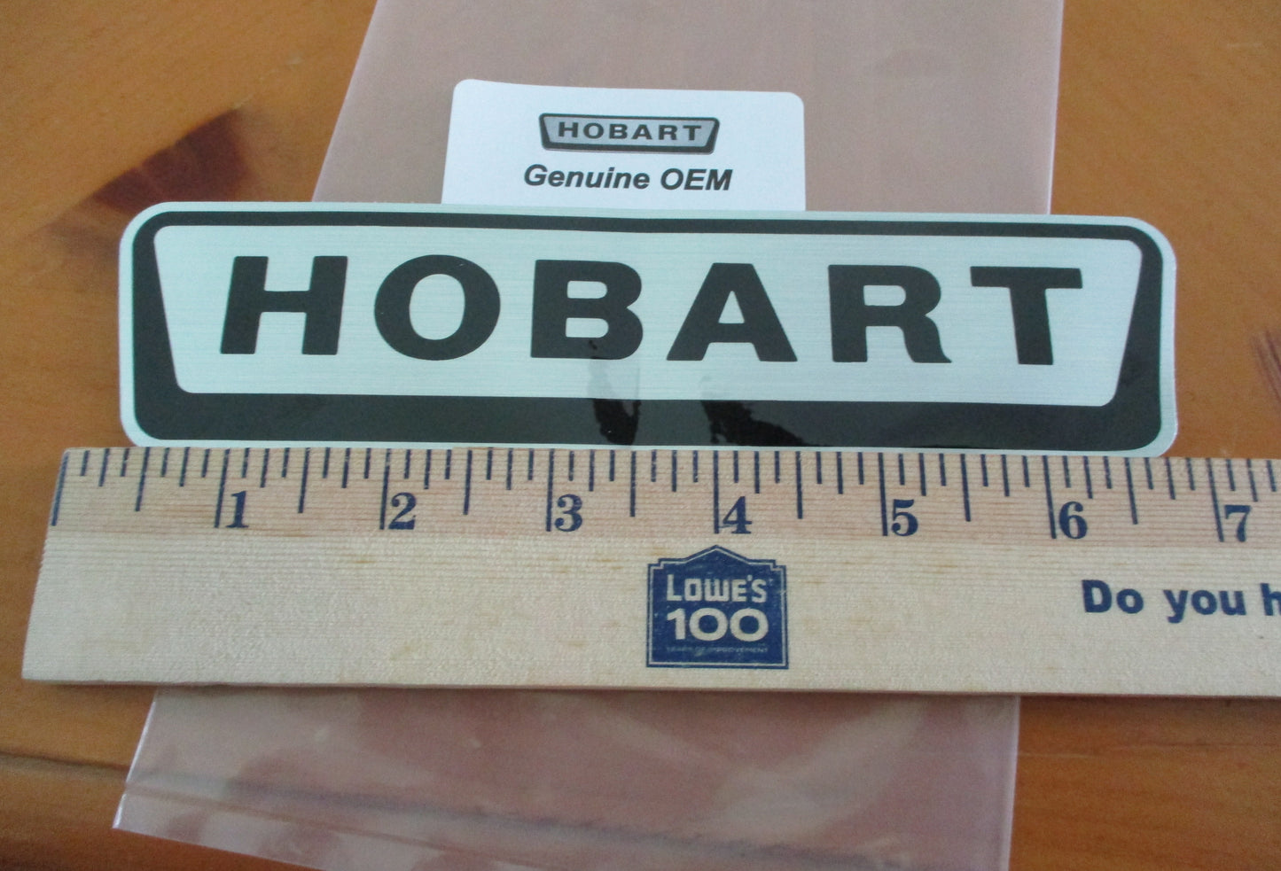 Hobart Logo Decal Sticker 7 1/8" X 1 1/4". 00-118365.
