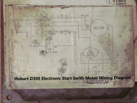 Hobart D300 Electronic Start Switch with Motor Wiring Diagram