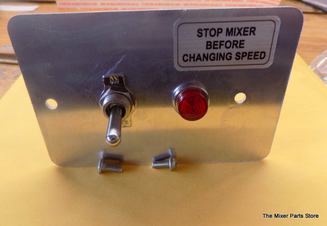 Warning Indicator Light Switch Plate for Hobart A120 & A200 Mixers. Replaces B-124564-2