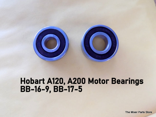 Hobart A120, A200 Rotor Bearings BB-17-5, BB-18-17