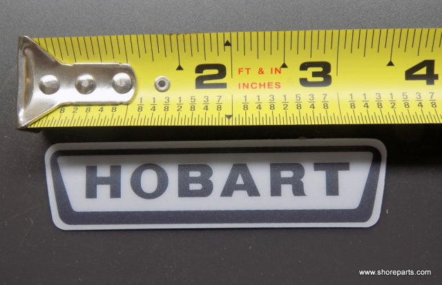 Small Logo Decal for Hobart 2612, 2712, 2812, 2912 Slicers. Replaces 00-477740.