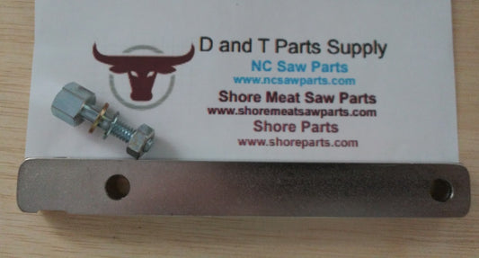 Mold Plate Extension Bracket & Stop Bolt for Hollymatic Super 54. Replaces 2049, 2209