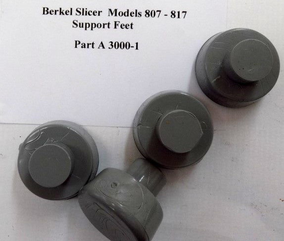 Set of 4 Push In Support Feet for Berkel 807 & 817 Meat Slicers. Replaces A300-1.