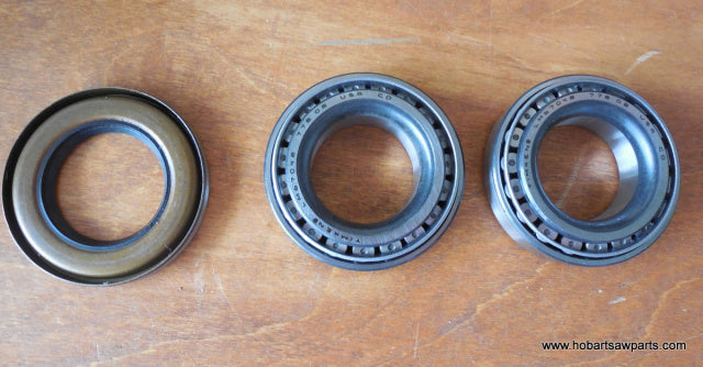 Timken Lower Front & Rear Bearings with Seal for Hobart 5216 Saws.