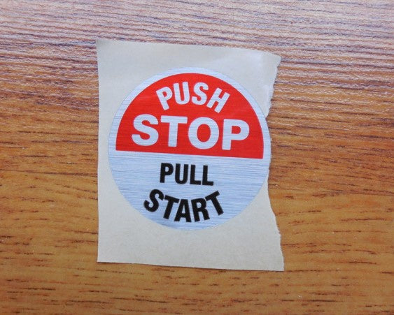 Knob Label (291475) for Hobart 5514 & 5614 Saws.