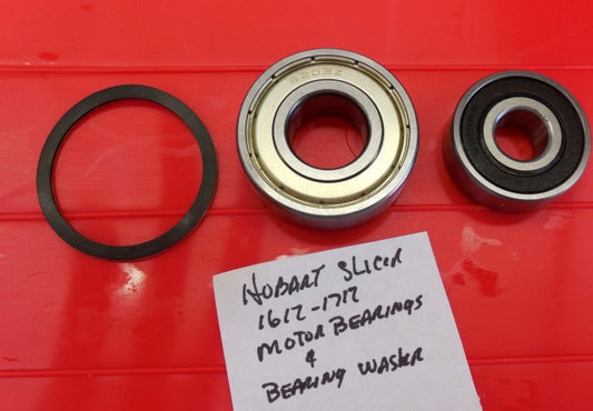 Large & Small Motor Bearings for Hobart 1612 & 1712 Slicers. BB-5-30 & W-8-9