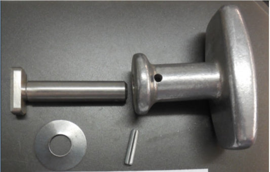 Hobart 8181, 84181-8185, 84185, and D Buffalo Chopper Models Locking Handle 00-116814, Washer 00-07374, Pin PG-011-16, and Interlock Bolt 00-117168