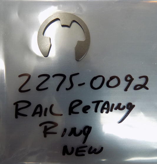 Carriage Rod Retaining Ring for Berkel 808, 818, 909, 919 Slicer. Replaces 2275-0092.