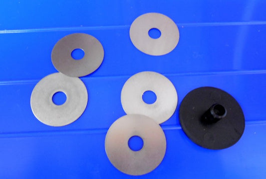 Spacer Plug & Stainless Shims for Berkel 808, 818 Slicer. Replaces 3875-00024 & 3275-00040