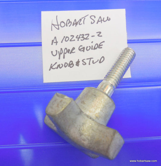 Upper Guide Knob & Stud for Hobart 5514 & 5614 Meat Saws. Replaces #A102432-2
