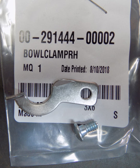 Hobart A200 Mixer Right Hand Bowl Clamp 00-291444-00002 with Special Screw 00-244614