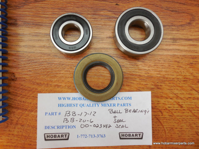 Agitator Shaft Ball Bearings BB-17-21, BB-20-06 and BB-018-17, BB-005-34 oil seal 00-023482 for Hobart A200 Mixer