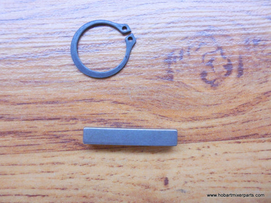 Agitator Shaft Retaining Ring RR-4-18 or RR-004-18 and Key R-12430-55 or 00-012430 -00055 for Hobart A200 Mixer
