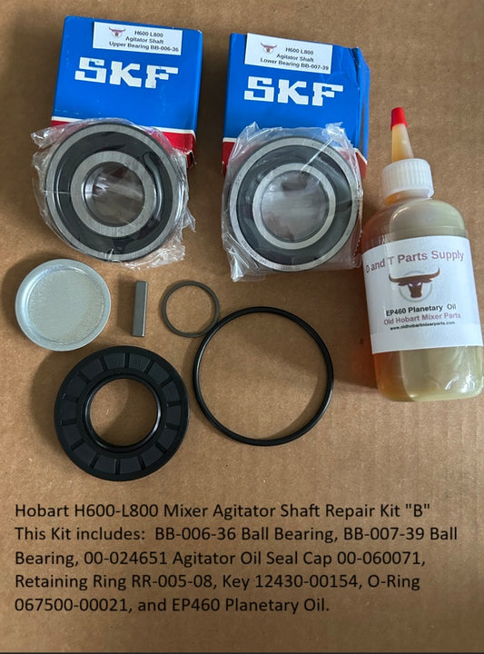 Hobart H600-L800 Mixer Agitator Shaft Repair Kit "B"