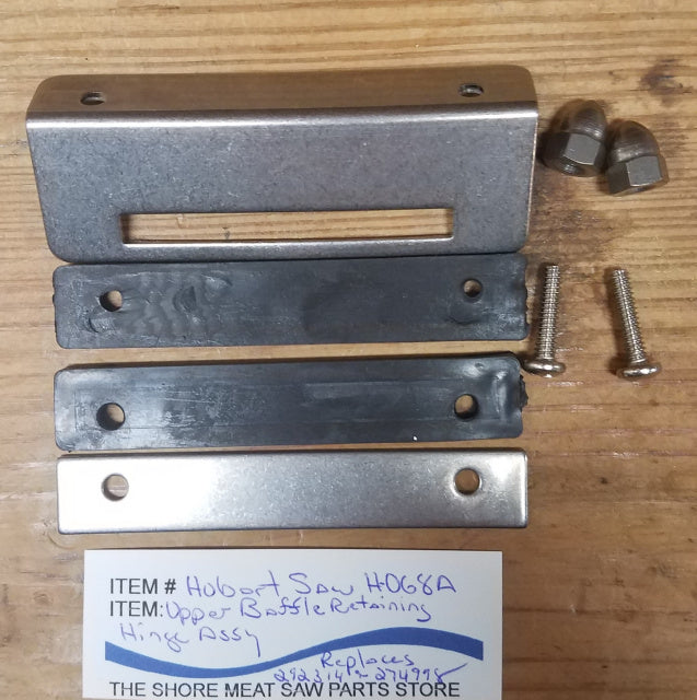 Upper Baffle Retaining Hinge Assembly replaces 292314 for Hobart 5801, 5701, 5700 Meat Saws