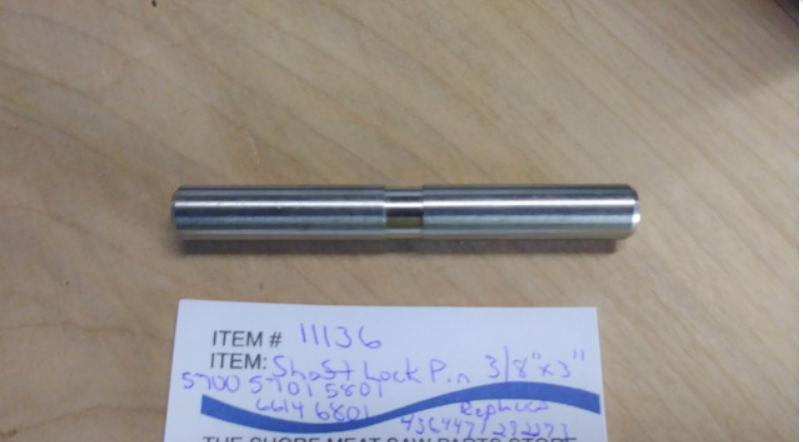 Shaft Drive Lock Pin Replaces 00-436447 Hobart 5700, 5701, 5801, 6614 & 6801 Meat Saws