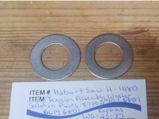 Tension Assembly Washer Replaces WS-029-37 sold in pairs for Hobart Meat Saws