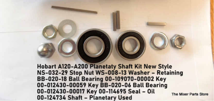 Planetary Shaft Kit for A120 and A200 Mixer